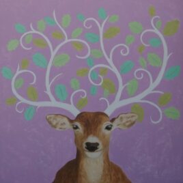 dieren schilderijen, dear o deer,