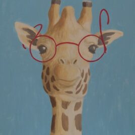 giraf schilderij, joris, figuratieve kunst