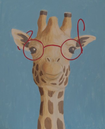 giraf schilderij, joris, figuratieve kunst