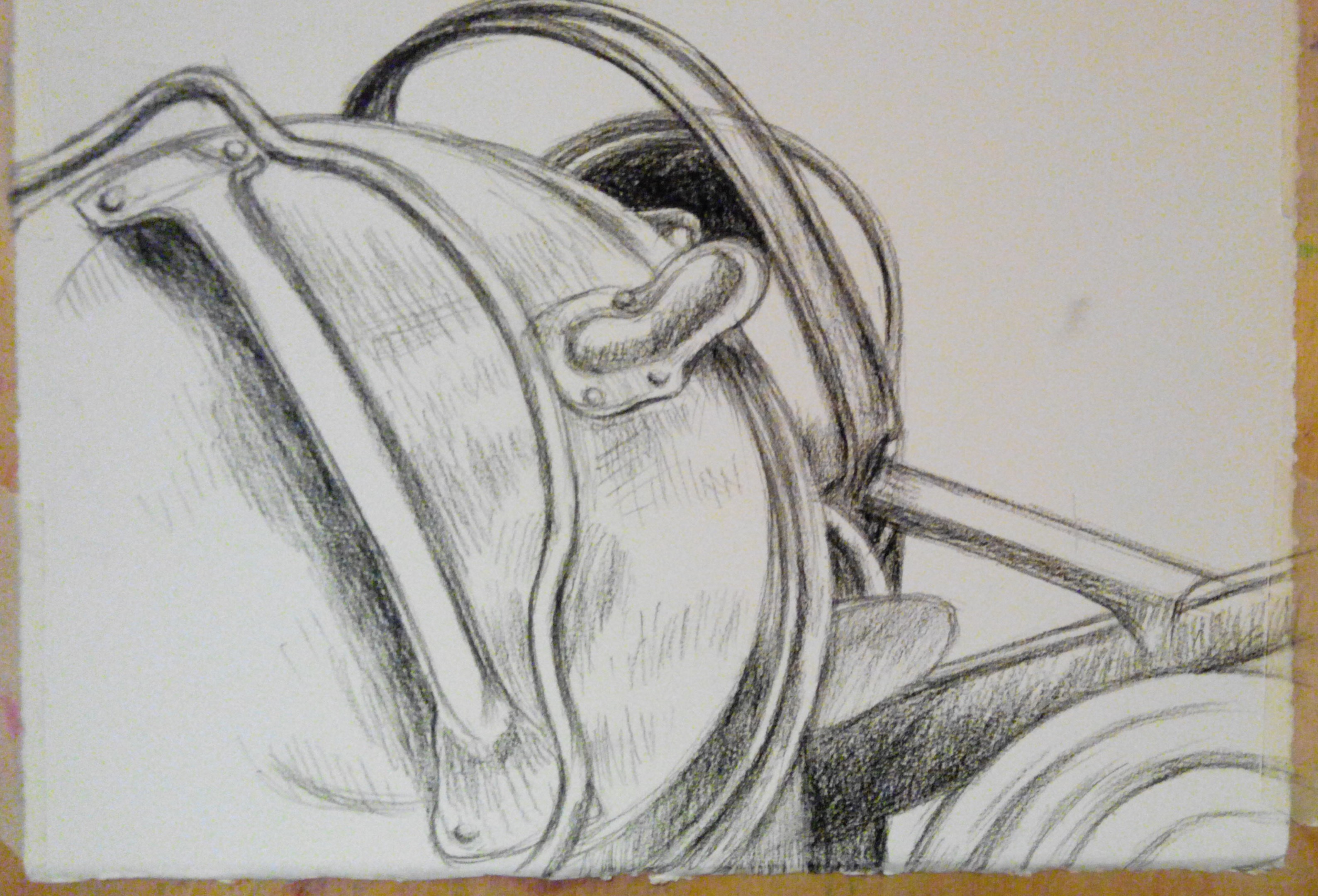 stillife in charcoal