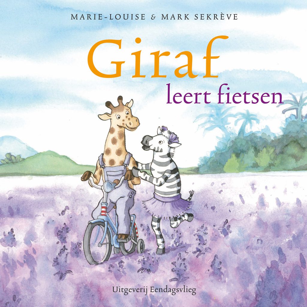 Giraf leert fietsen prentenboek fiets